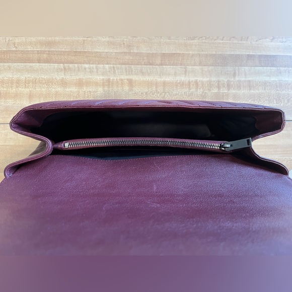 2017 Saint Laurent Large College Bag in Burgundy with Oxidized Silver Hardware - Picture 2 of 9